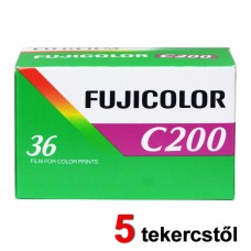 Fujicolor C200 135-36 színes negatív film  (5 tekercstől)